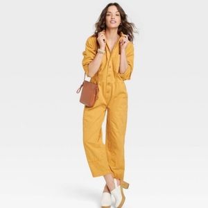 NWT Universal Thread - Jumpsuit Boilersuit Coveralls - 10 - Mustard Yellow